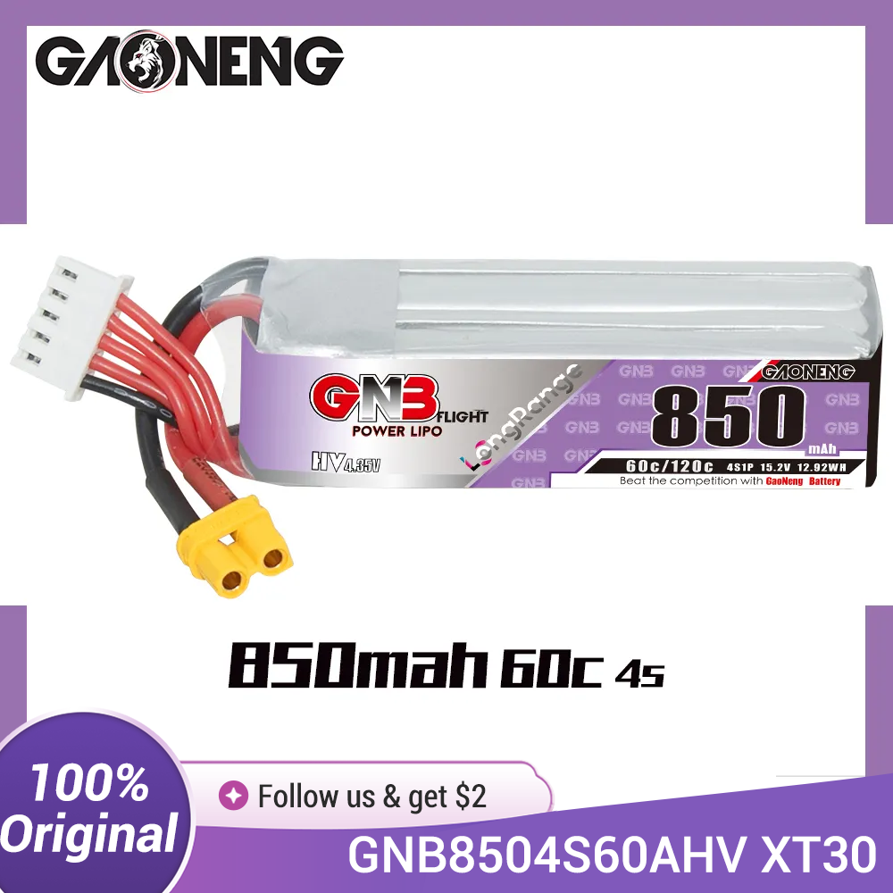GAONENG GNB LiPo Battery 850mA - Drone Battery Li-Ion recension och pris