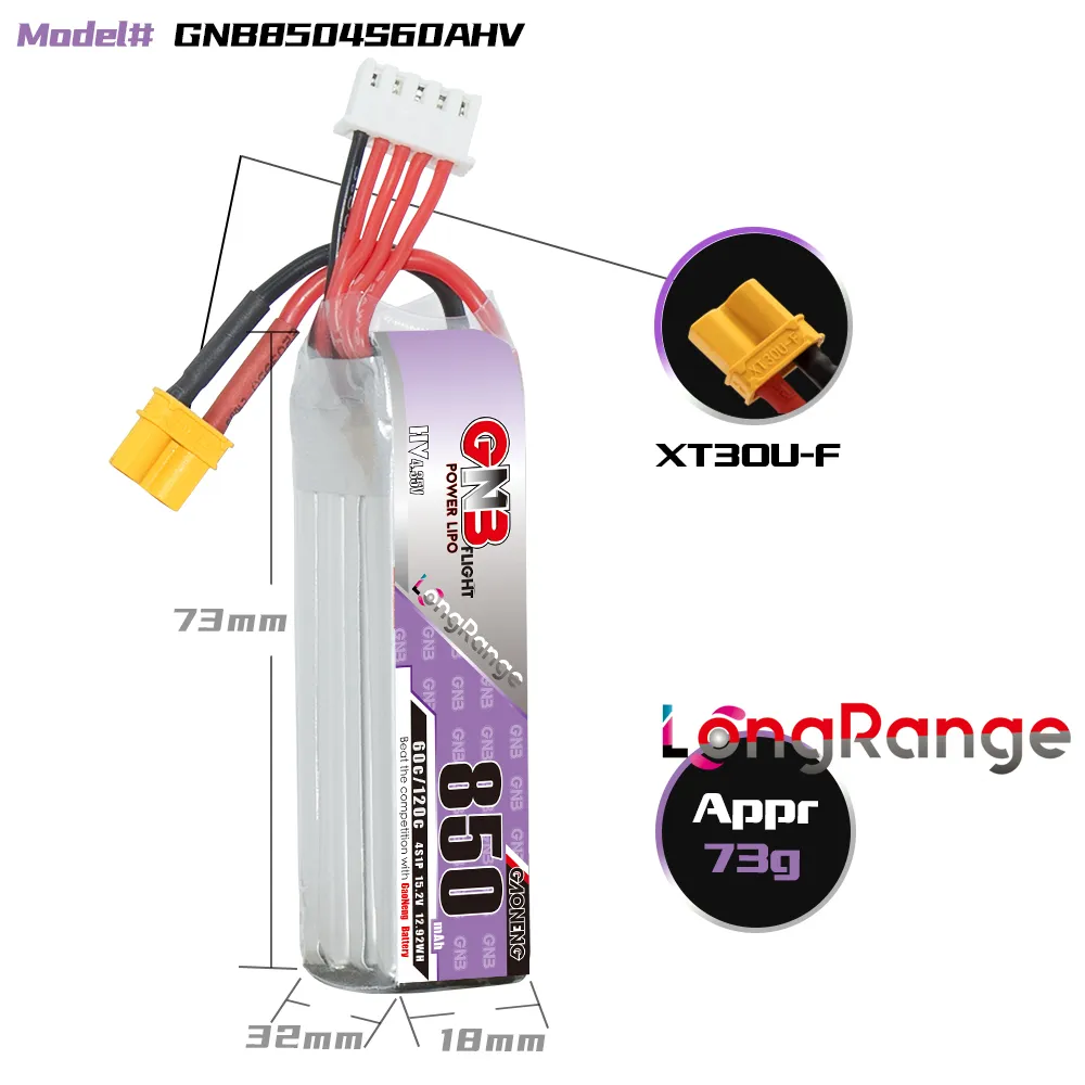 GAONENG GNB LiPo Battery 850mA - Drone Battery Li-Ion recension och pris