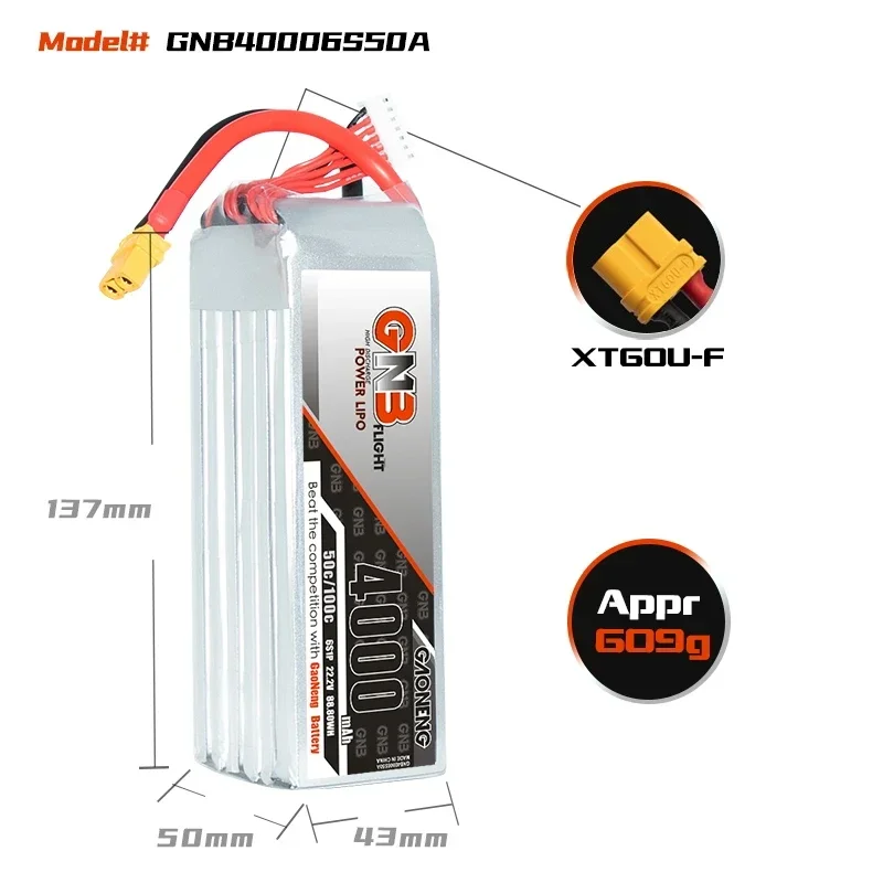 GAONENG GNB 4000mAh 6S 50C 100 - Drone Battery 4S recension och pris