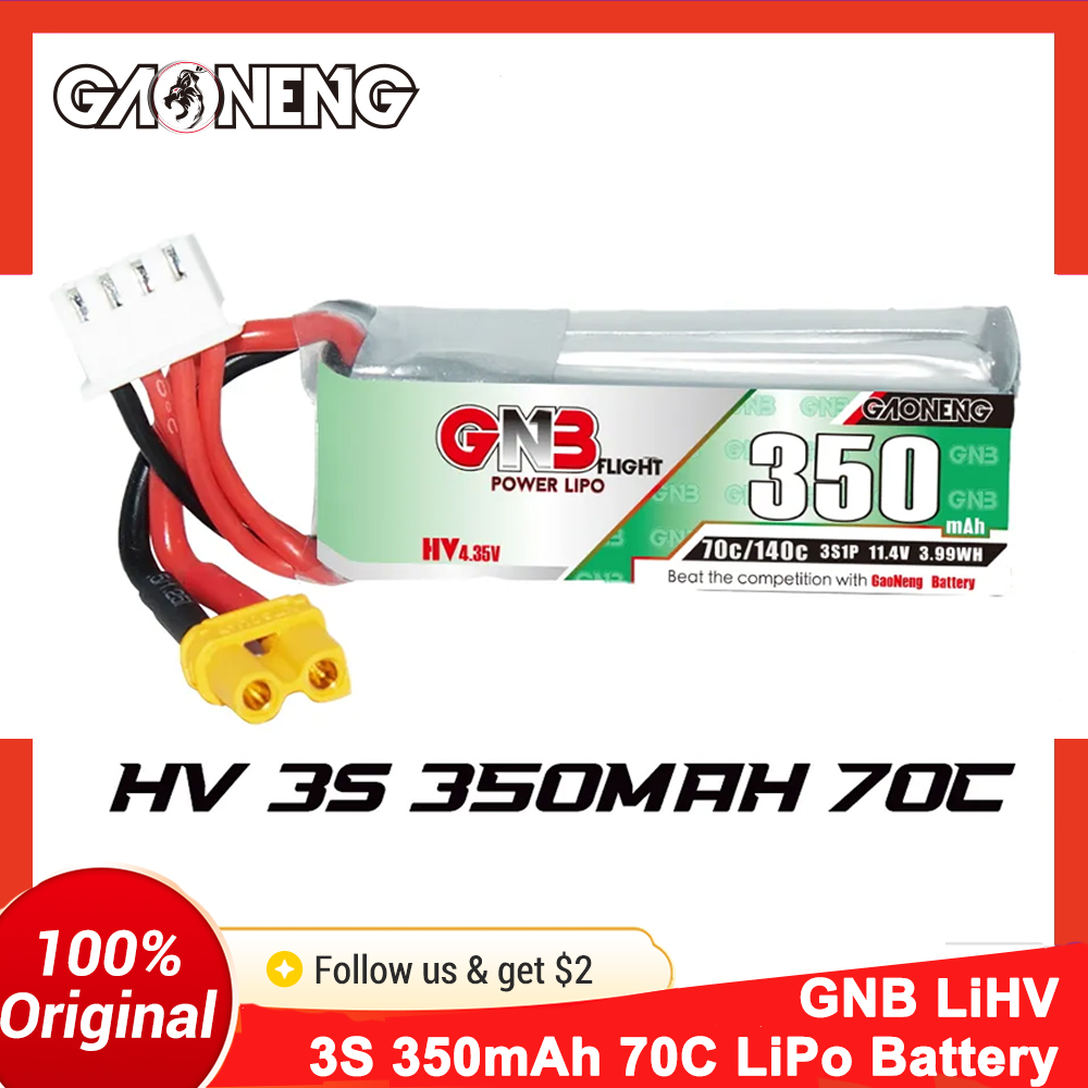 Gaoneng GNB 350mAh 3S 70C LiPo - Drone Battery Li-Ion recension och pris