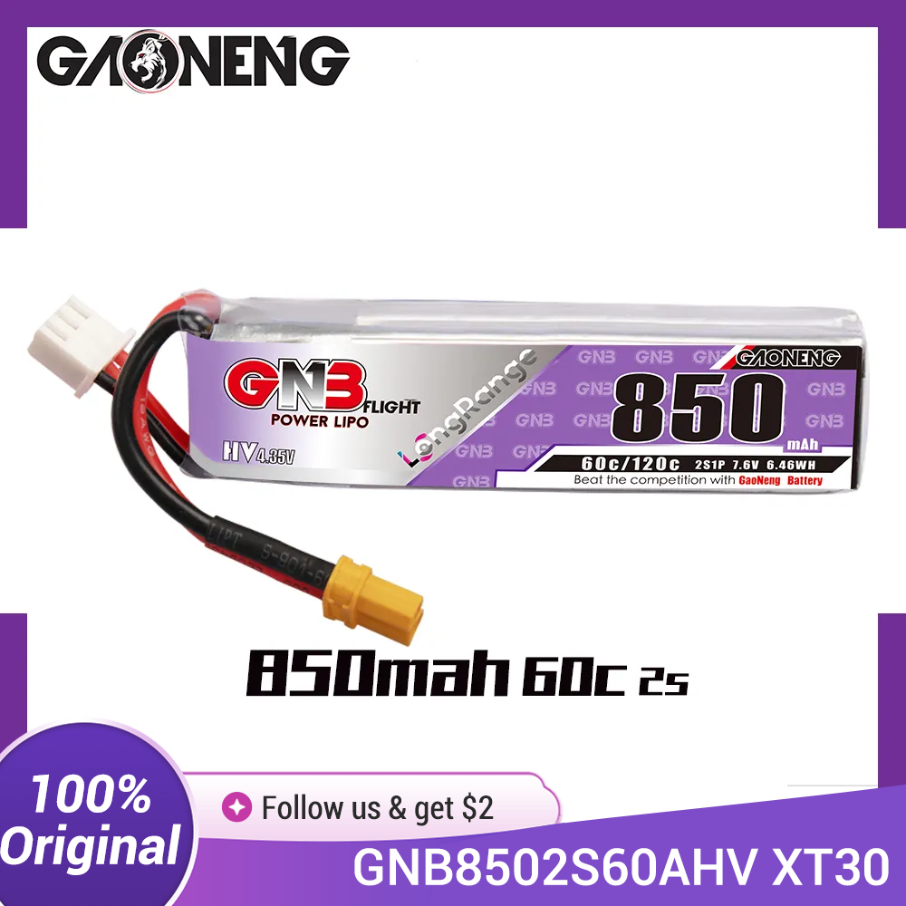 GAONENG GNB LiPo Battery 850mA - Drone Battery Li-Ion recension och pris