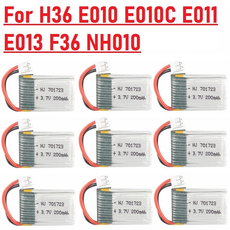 1-20pcs 3.7v 200mah 701723 LIP - Eachine Drone E010 recension och pris